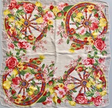 Dolce & Gabbana foulard sciarpa in seta multicolore azzurro 2000 ca