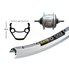 ruota posteriore 28x1,75 shimano nexus 8v sg-8r31 silver RIDEWILL BIKE ciclismo