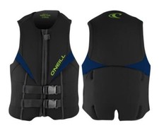 O'neill Reactor Iso 50N Gilet IN Neoprene Abito Imbottito di Protezione Nera Blu