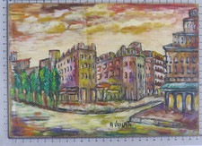 QUADRO AD OLIO VEDUTA DI