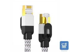 Cavo Patch Ethernet Cat7 5m Flat Treccia Nylon Shielded RJ45 10Gbps 600MHz