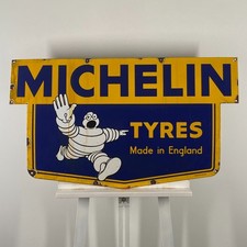Insegna smaltata Michelin - 90x53 cm (35,4x20,9") - Decorazione unica XXL...