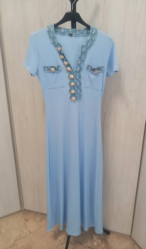 Vestito donna color azzurro - donna,