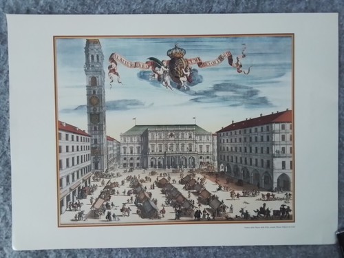 Stampa veduta piazza - stampa, delle
