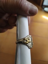 Anello antico argento-oro