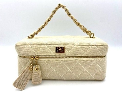 Borsa chanel beige lana punto - lana,