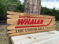 Insegna Boston Whaler legno