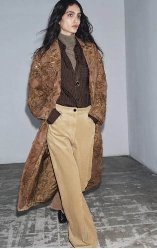Cappotto lungo ricamato zarazw - lungo,