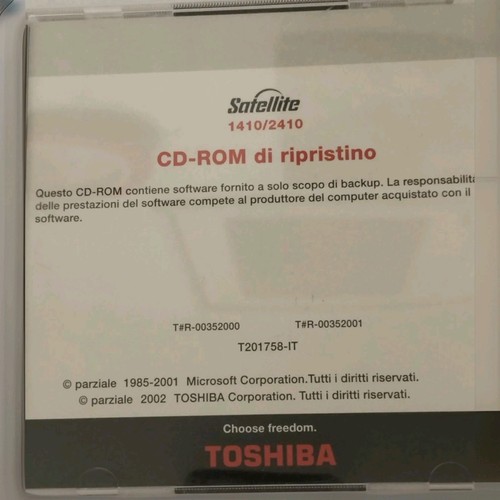 Set ripristino originale - ripristino,