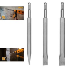 Scalpello con attacco Sds Plus per martelli demolitori a taglio punta Muri Ingco