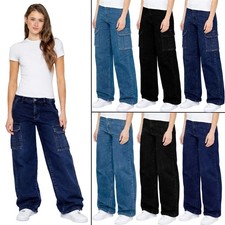 Jeans Donna Wide Leg Plain In