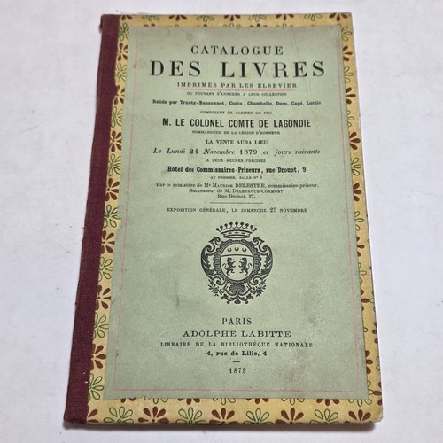 Libro antico 1879 catalugue - libro,