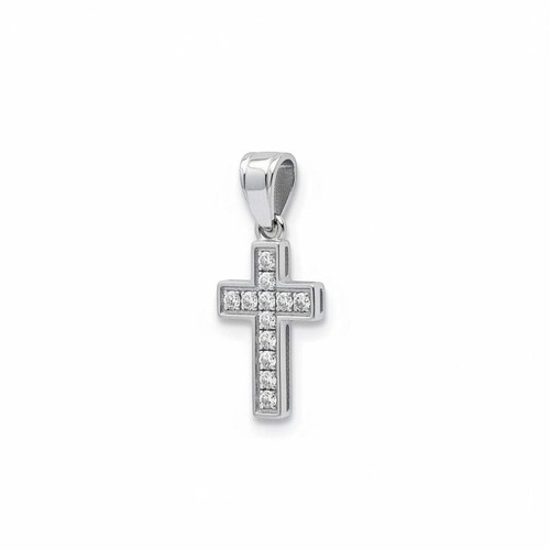 Pendente croce acciaio silver - pendente,