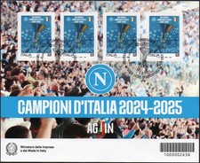 Italia 2025 Napoli campione d'Italia - foglietto nuovo con annullo 1° giorno
