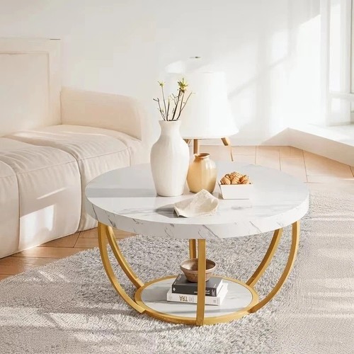 Modern round coffee table - round,