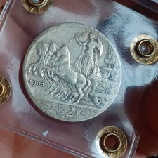 Silver coin lire 1908 - 2,