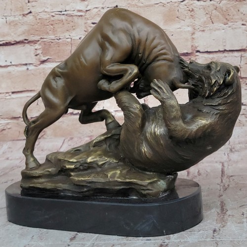 Bronzo bull orso caccia - bronzo,