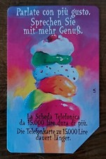 SCHEDA TELEFONICA TELECOM PARLATE CON PIU' GUSTO GELATO BILINGUE ALTO ADIGE