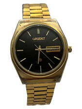 Bella Orologio Da Polso Orient Quartz Con Data E Giorno Con Bracciale, Funziona