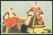 Sassari Città Maternità Costumi ABRASA/PIEGA Tempera Bakisfigus cartolina RT1647