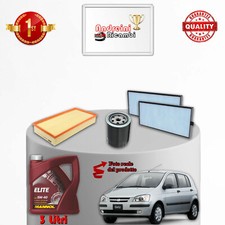KIT TAGLIANDO 3 FILTRI E OLIO HYUNDAI GETZ 1.1 46KW 63CV DAL 2002 ->