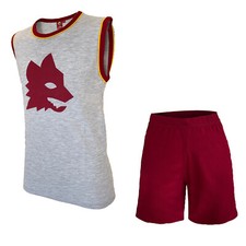 Pigiama Uomo Corto Spalla Larga in Cotone AS Roma Art. ROMAU PESL1