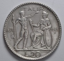 1928  Italia   20  lire