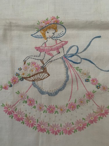 Runner tavolo vintage lino - tavolo,