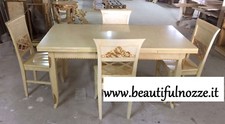 TAVOLO + 4 SEDIE DA CUCINA IN