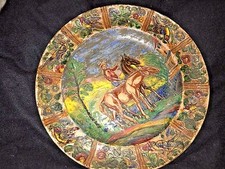  ARETINI ZULIMO GRAFFITO 12" PIATTO DA PARETE IN CERAMICA ARTISTICA