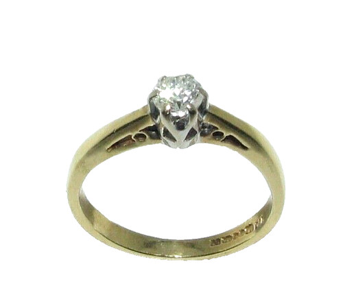 Anello solitario diamante - anello,