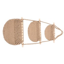  Cestino appeso a parete a 3 livelli intrecciato - Cestino appeso sopra la