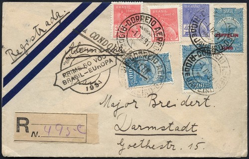Zeppelin 1931 brasile saf - zeppelin, 1°