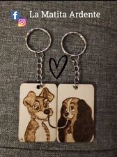 Portachiavi Coppia San Valentino Lilli e il Vagabondo amore regalo natale nomi