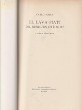 EL LAVA PIATT DEL MENEGHIN CH'E' MORT PORTA CARLO RICCARDO RICCIARDI 1960 