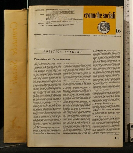 Cronache sociali glisenti - sociali.,