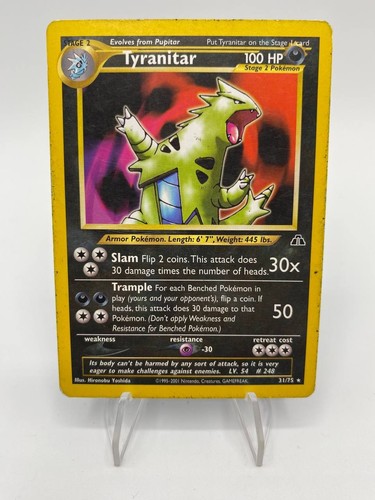 Carta pokemon tyranitar - carta,