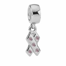Pandora Pendente Nastro Rosa