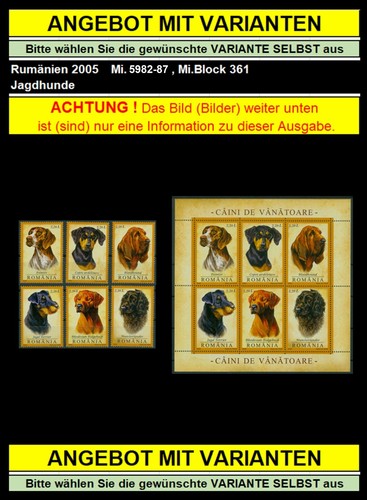 Romania 2005 cani caccia - romania,