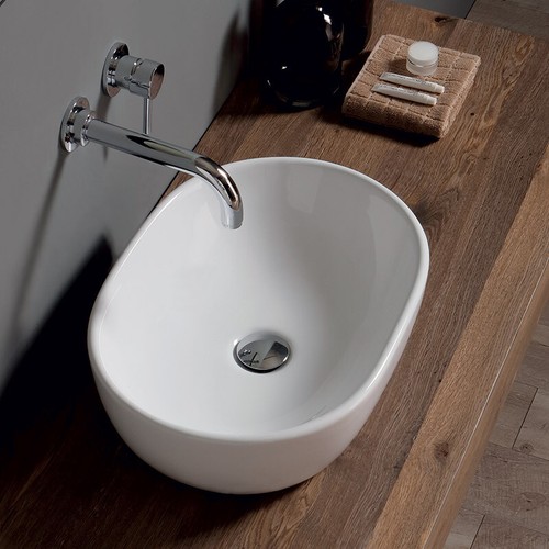 Lavabo appoggio ovale 60 - lavabo,