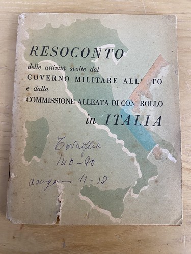 Ww1 resoconto delle - ww1, attività