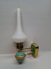 APPLIQUE ANNI '50 IN OTTONE E VETRO OPALINO