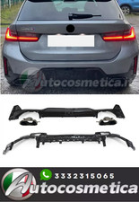 Per BMW Serie 3 G20 G21 M sport diffusore spoiler nero posteriore marmitte cromo