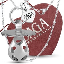 NOEMI GIOIELLI COLLANA CHIAMA ANGELI NOVITA CIUCCIO ACCIAIO CONFEZIONE REGALO