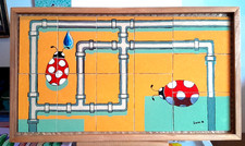 Acrylique , polyptique 