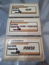 Lotto 3 Giochi Cartucce Vic 20 Commodore Vintage