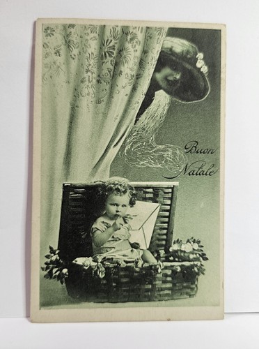 Cartolina buon natale antica - cartolina,