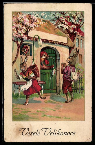 Cartolina coniglietti pasquali
