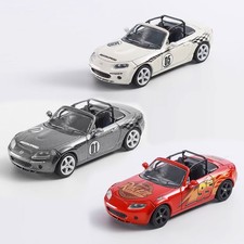 Modellino pressofuso in lega per auto da corsa Mazda MX-5 1/64 - scala miniatura da collezione