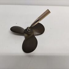 Antico portapenna fatto a mano con elica da motoscafo in ottone massiccio